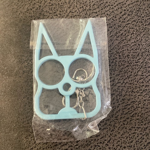 Sky blue cat keychain - Picture 2 of 2
